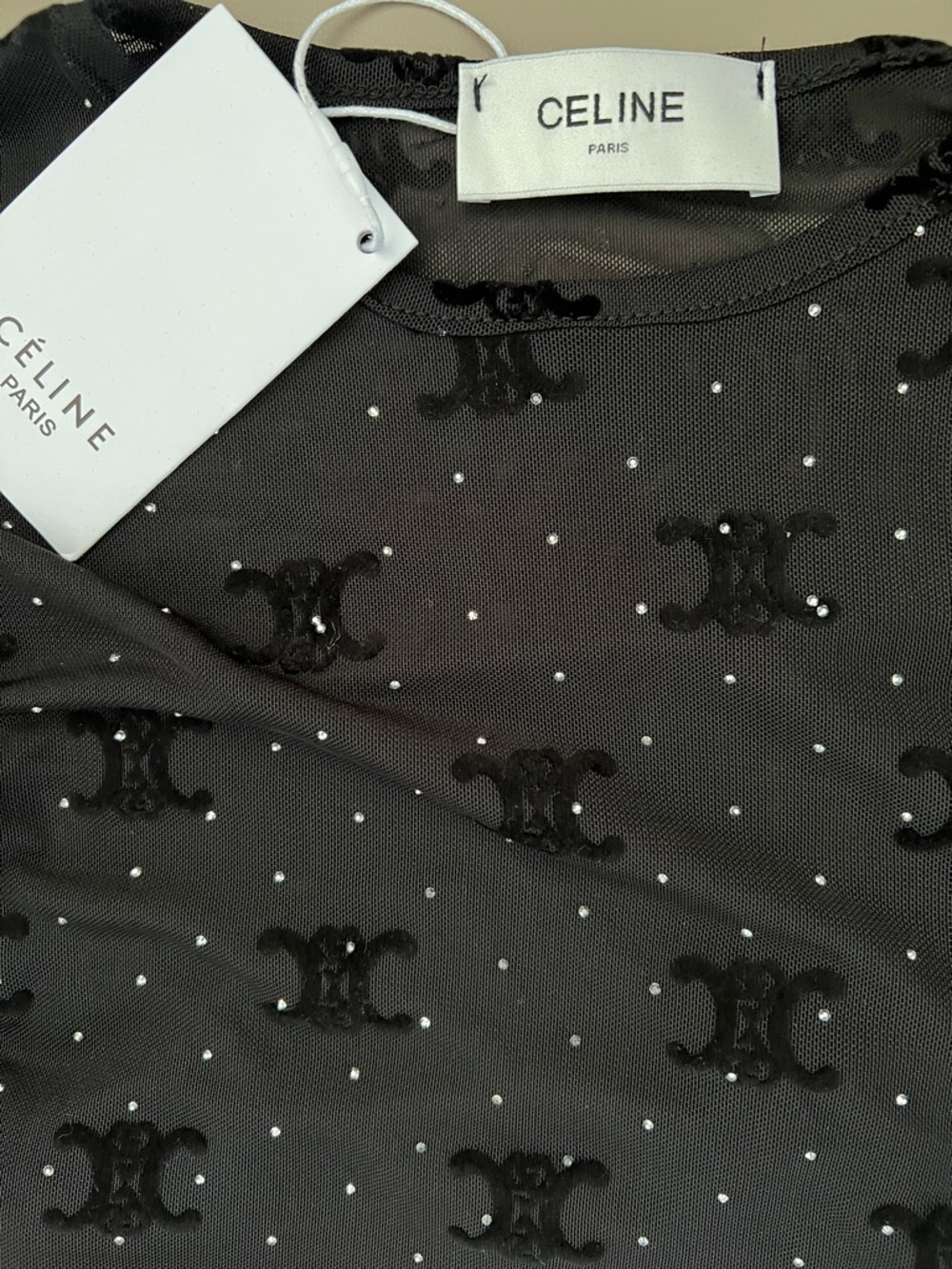 NWT Sheer Black Long-Sleeve Mesh Bodysuit - Picture 11 of 12
